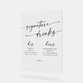 Boho Chic Clear Acrylique Mariage Signature Boisso (Angle)