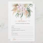 Boho Chic Conseils pour la carte Mariée (Devant / Derrière)