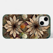 Boho chic coque iphone de mandala floral (Verso (horizontal))