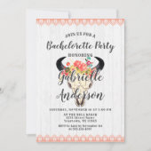 Boho Chic Cow Crâne Bachelorette Party Invitation (Devant)