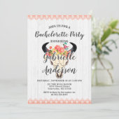 Boho Chic Cow Crâne Bachelorette Party Invitation (Debout devant)