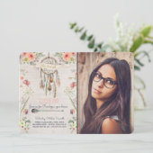 Boho Chic Dreamweaver Graduation Party Invitation Kaart (Staand voorkant)