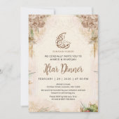 Boho Chic Dried Flower Ramadan Iftar Invitation (Devant)