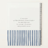 Boho Chic Dusky Blue Watercolor Hand Drawn Strips (Dos)