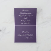 Boho Chic Dusty Paarse Classic Script Elegant Bedankkaart (Binnen)