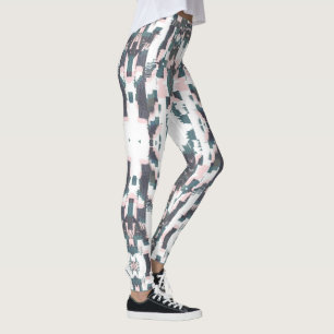 Boho Chic Eclectic Abstract Butterfly Ikat Leggings