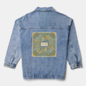 Boho Chic Embroidered-Look Custom Denim Jacket (Achterkant)