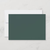 Boho Chic Emerald Green Mail In en QR Code RSVP Kaartje (Achterkant)