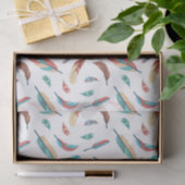 Boho Chic Feather Pattern Tissuepapier (Geschenk)