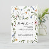 Boho Chic Fleur sauvage Bridal Brunch Invitation (Debout devant)