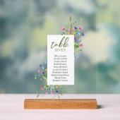Boho chic Fleur sauvage Script Mariage assise (Neutre)