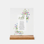 Boho chic Fleur sauvage Script Mariage assise (Recto)