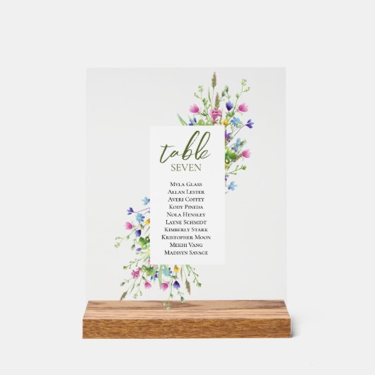 Boho chic Fleur sauvage Script Mariage assise (Recto)