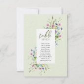 Boho chic Fleur sauvage Script Mariage Cartes de P (Devant)