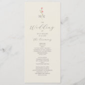 Boho Chic Fleur sauvage Wedding Programme (Devant)