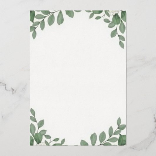 "Boho Chic Floral Acrylique Faire-part de mariage  (Verso)