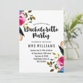Boho Chic Floral Bachelorette Party Invitation (Debout devant)