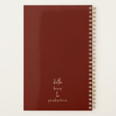 Boho Chic Floral Botanique Épicé Couleurs automne (Dos)