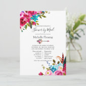 Boho Chic Floral Bridal of Baby shower per post Kaart (Staand voorkant)