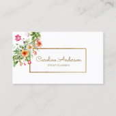 Boho Chic Floral Event Planner Visitekaartje (Voorkant)