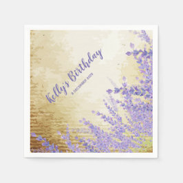 Boho chic floral, lavender, Cocktail Paper Napkins Servet