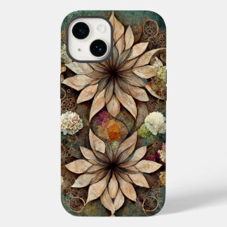 Boho chic floral mandala iphone case