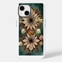 Boho chic floral mandala iphone case