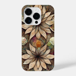 Boho chic floral mandala iphone case 14 plus hoesje