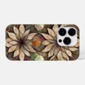 Boho chic floral mandala iphone case iPhone hoesje (Achterkant horizontaal)