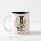 Boho Chic Floral Monogram Mug - Julia (Gauche)