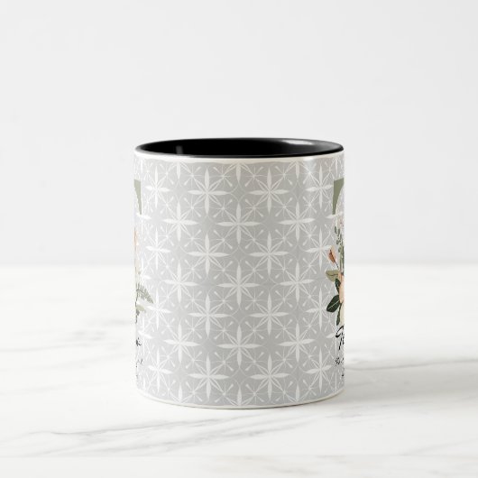 Boho Chic Floral Monogram Mug - Tessa (Centre)