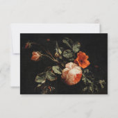 Boho Chic Floral Noir Coloré RSVP (Dos)