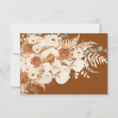 Boho Chic Floral Pampas Grass Wedding Bedankt (Achterkant)