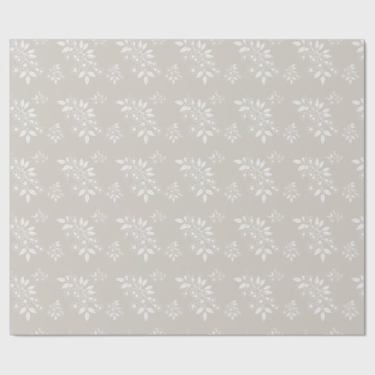 Boho Chic Floral Patroon Esthetisch Cadeaupapier (Vlak)