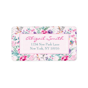 Boho Chic Floral Pattern avec des Étiquettes de p
