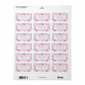 Boho Chic Floral Pattern met Butterflies Labels (Full Sheet)