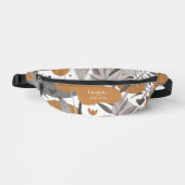 Boho Chic Floral Votre Nom Citation (Recto)