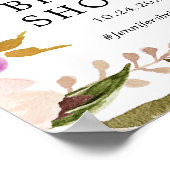 Boho Chic Floral Vrijgezellenfeest Welkom Poster (Hoek)