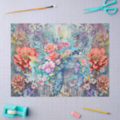 Boho Chic Floral Zee Schildpad Decoupage Tissue Pa Tissuepapier (Craft)