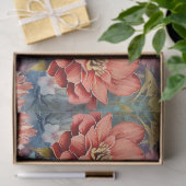 Boho Chic Floral Zee Schildpad Decoupage Tissue Pa Tissuepapier (Geschenk)