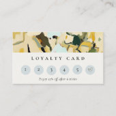 Boho Chic Geel Oker Geschilderd Bloemen Loyaliteit Visitekaartje (Voorkant)