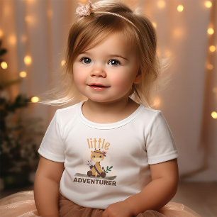 Boho Chic Giraffe citaat kleine avonturier Kinder Shirts