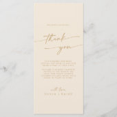 Boho Chic  Gold Dank u plaats kaart (Voorkant)