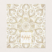 Boho Chic Gold mandala-ontwerp Visitekaartjes (Buitenkant ongevouwen)