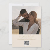Boho Chic  Goud QR Code Fotokalender Save The Date (Achterkant)