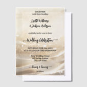 Boho Chic Goud Sparkling Elegant Huwelijk Vellum Uitnodigingen (Offset)