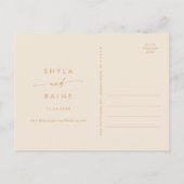 Boho Chic  Gouden Bruiloft Save the Date Uitnodiging Briefkaart (Achterkant)