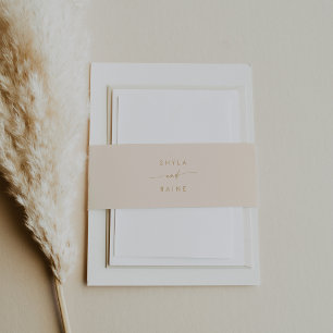 Boho Chic  gouden bruiloft Uitnodigingen Wikkel