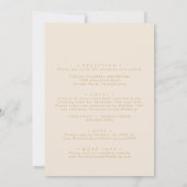 Boho Chic Gouden Voor- en Achterbruiloft Kaart (Achterkant)