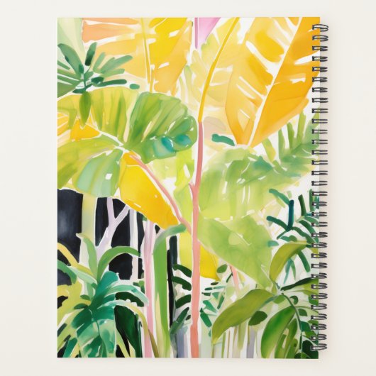 Boho Chic Green Tropical Leafy Foliage Botanical (Dos)